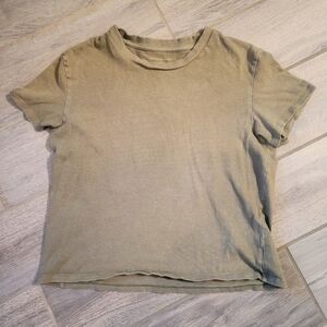 American Eagle green crop t-shirt,  size medium